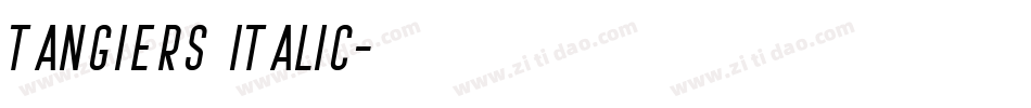 Tangiers Italic字体转换